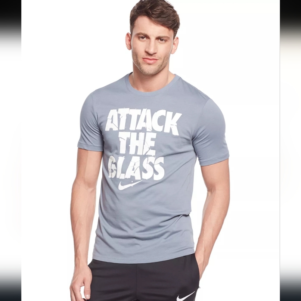 NIKE Attack the Glass Dri-FIT T-Shirt Gray Men's XXL